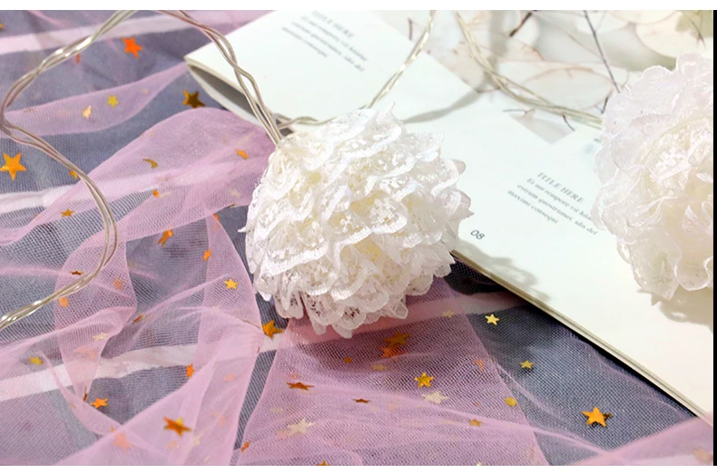 Сказочный белый кружевной шар батарея USB гирлянды 3 м светодиодный декоративный