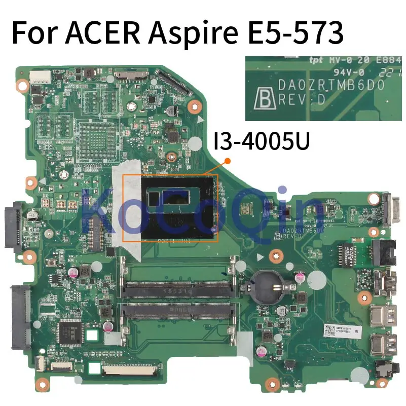 Для ACER Aspire E5-573 E5-573G I3-4005U материнская плата для ноутбука DA0ZRTMB6D0 DDR3 | Компьютеры и