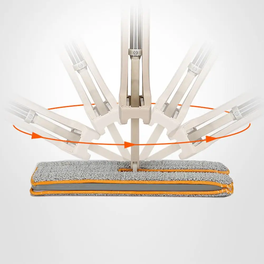 Швабра с самоотжимом двусторонняя плоская моющаяся швабра откидной крышкой