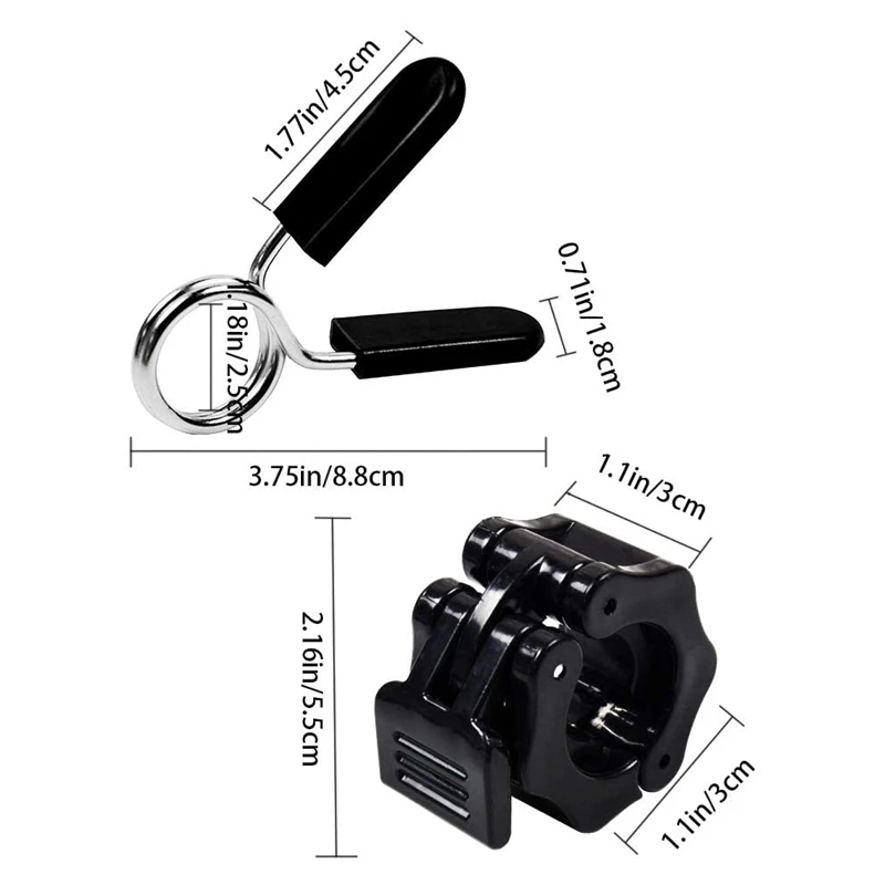 

1 Inch Quick Release Barbell Lock Clamp Barbell Spring Clip for Workout Weightlifting Fitness Training Bodybuilding