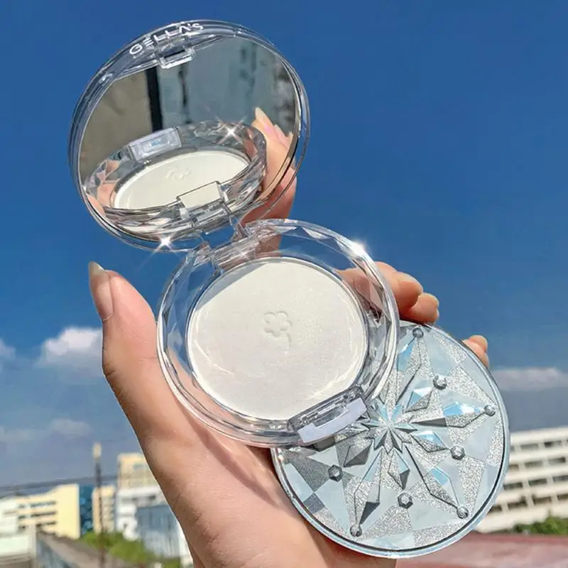 1 шт. шелковистая легкая пудра компактная нежная прозрачная контроль жирности