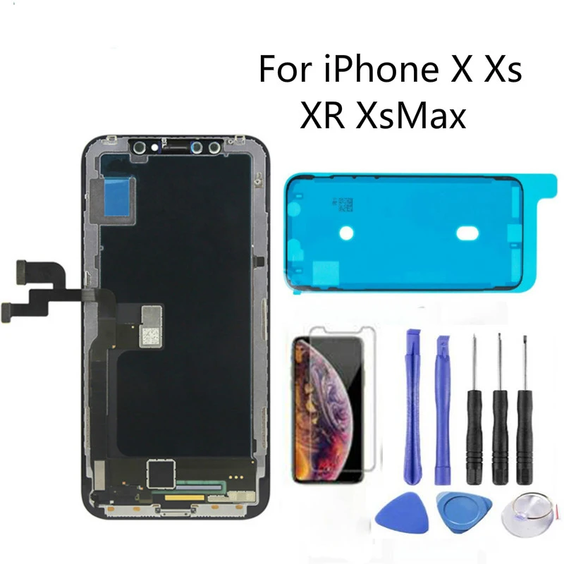 Новая Оригинальная Замена для iPhone XR XsMax экран дисплей дигитайзер в сборе с рамкой