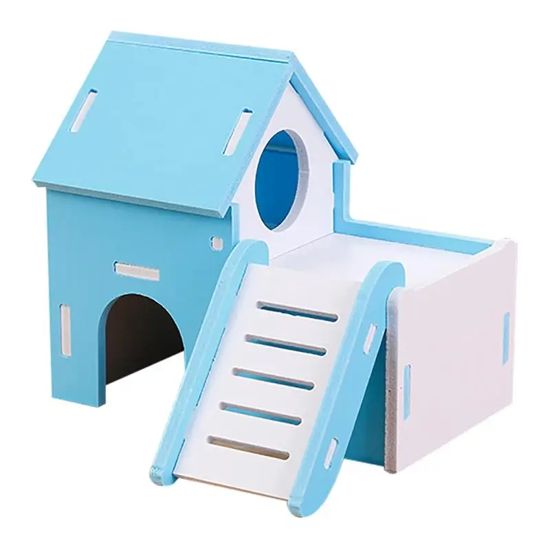 

Hamster Hideout Toy Detachable DIY Pet Cage House Toy Guinea Pig Exercise Playing Toys Huts With Stairs For Small Pets Mice