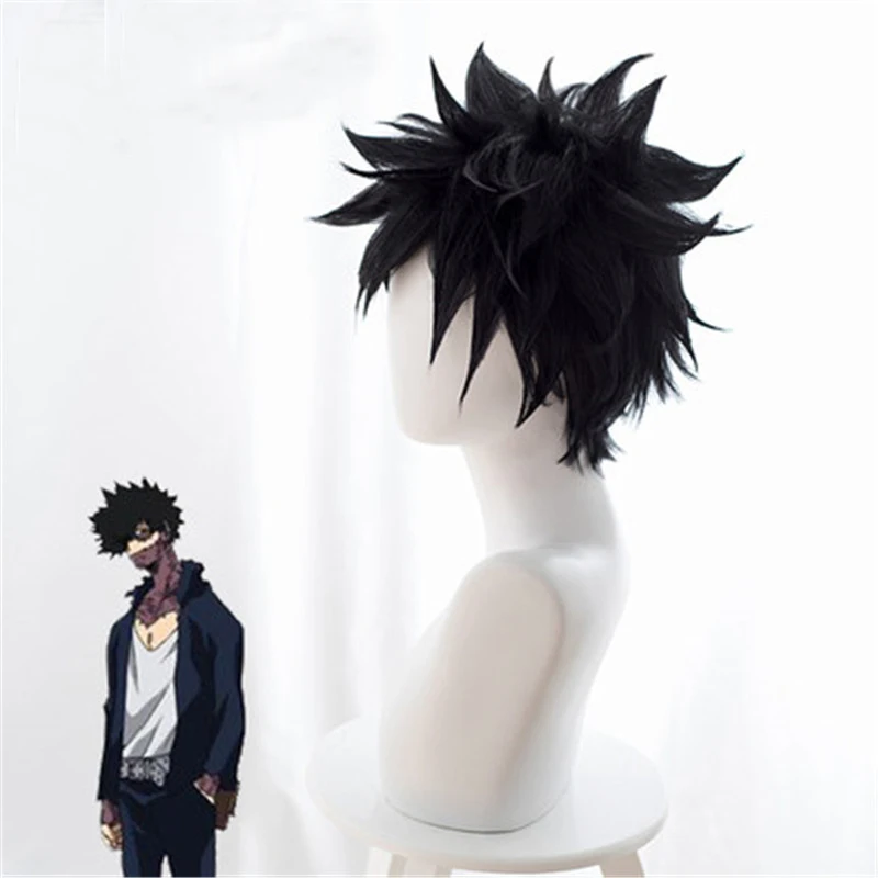 Аниме My Hero Academy Dabi парик косплей костюм Boku no academic короткие черные синтетические