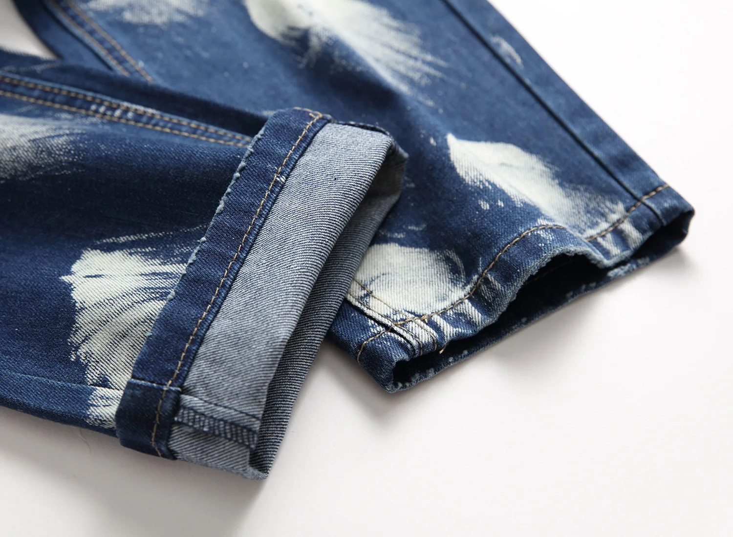 Джинсы мужские байкерские в клетку мото-байкерские винтажные прямые джинсы с