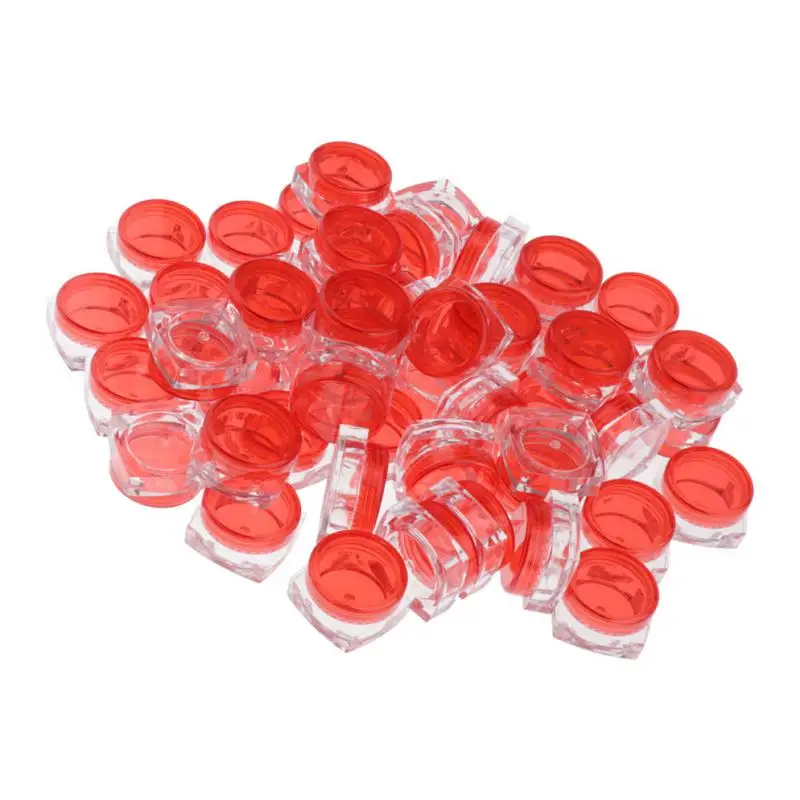 

50pcs Colorful Plastic Cosmetic Container 5g Cream Powder Jars Pots
