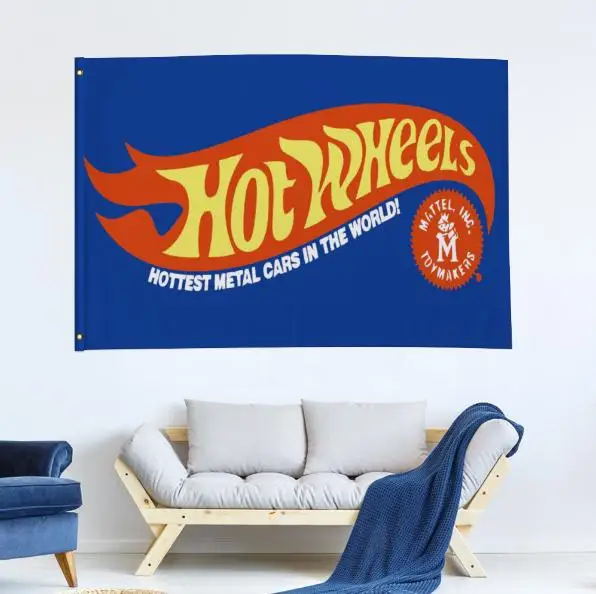 

Hot Wheels 3*5 футов (90 см * 150 см 60*90 см) полиэстер фотографический баннер украшение для мотоцикла Летающий домашний Садовый флаг праздничные подар...