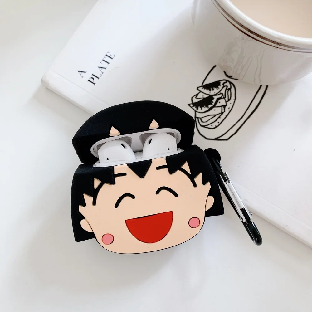 Для AirPods 1 2 Чехол для наушников милый Doraemon вишневые гранулы силиконовый чехол для AirPods гарнитура зарядная коробка чехол s с крючком