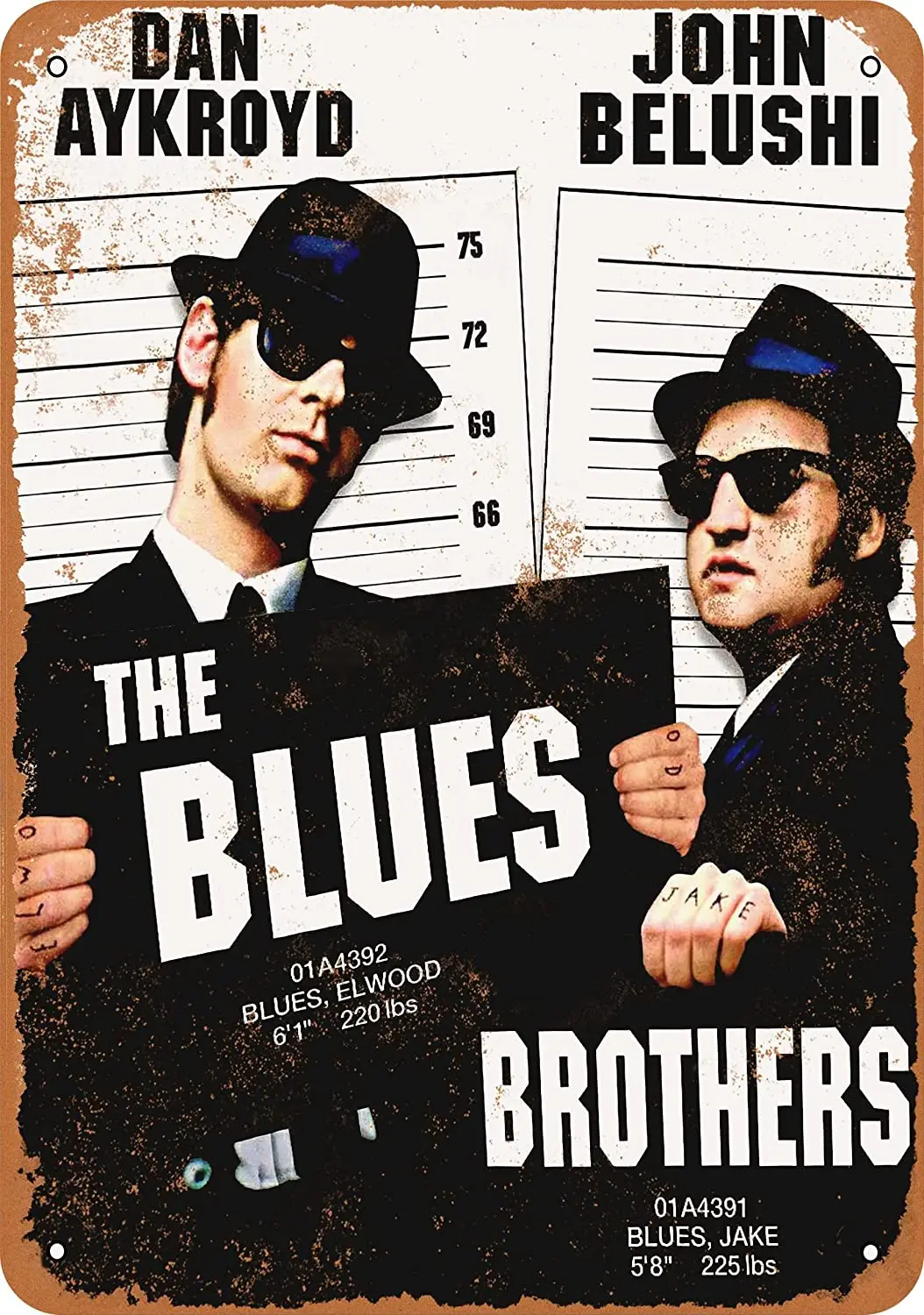 

WallColor 8*12 Metal Sign 1980 Blues Brothers Movie Vintage Look