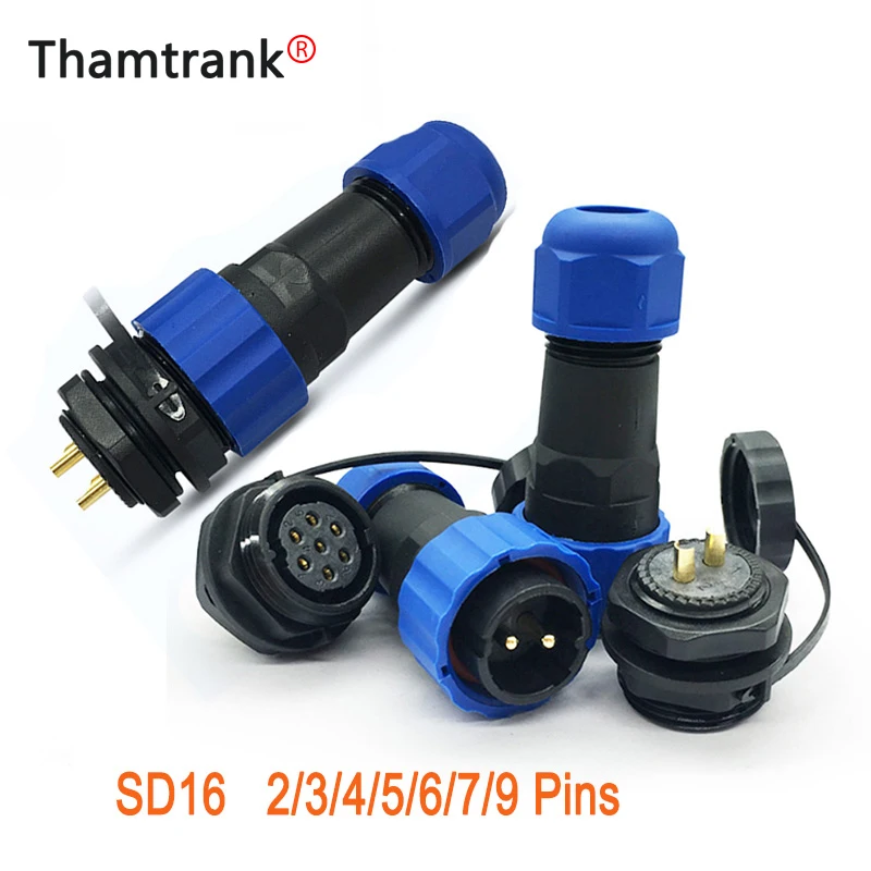 10 комплектов SD16 водонепроницаемый авиационный разъем штекер + гнездо 2/3/4/5/6/7/9