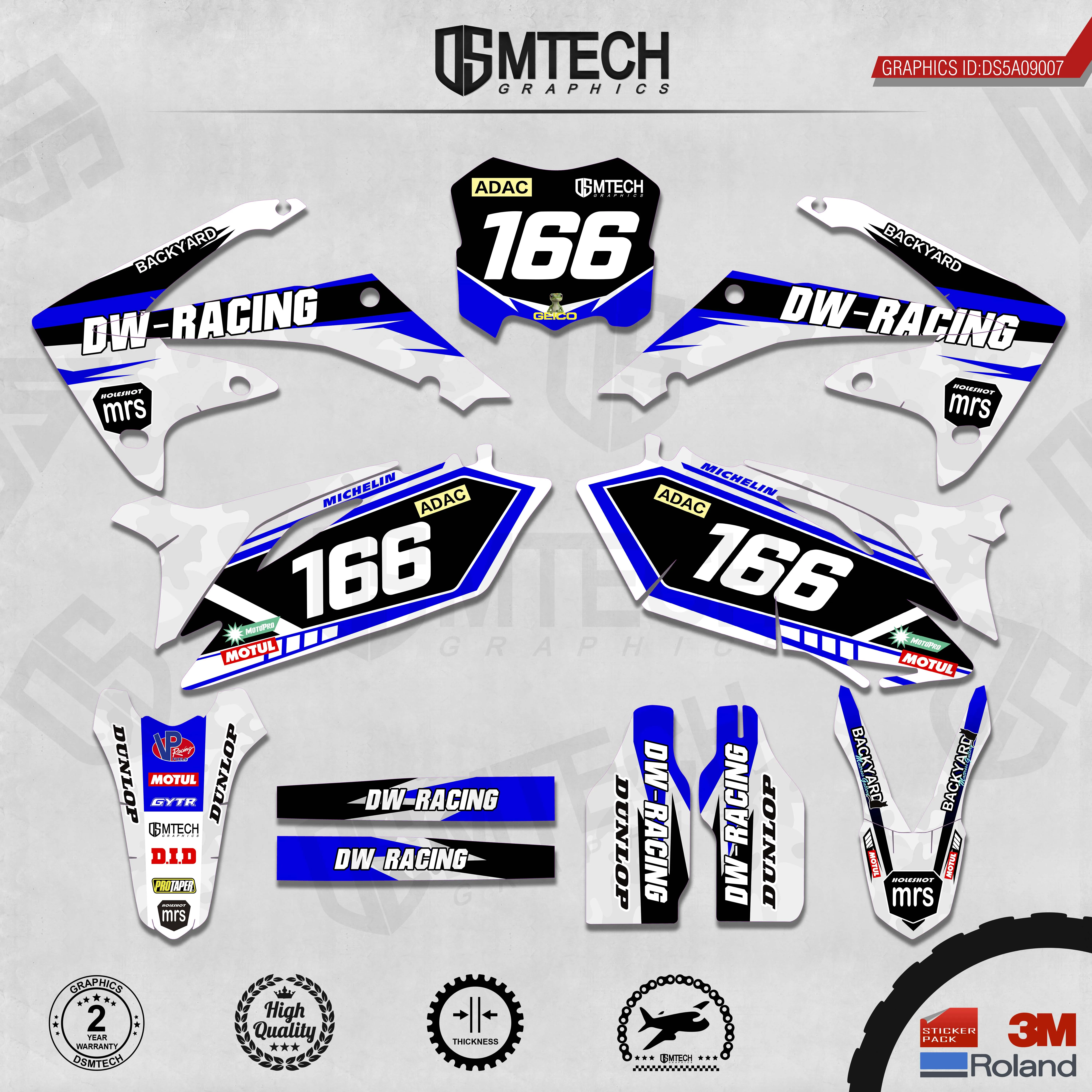 DSMTECH Customized Team Graphics Backgrounds Decals 3M Custom Stickers For 2010-2013 CRF250R 2009-2012 CRF450R 007