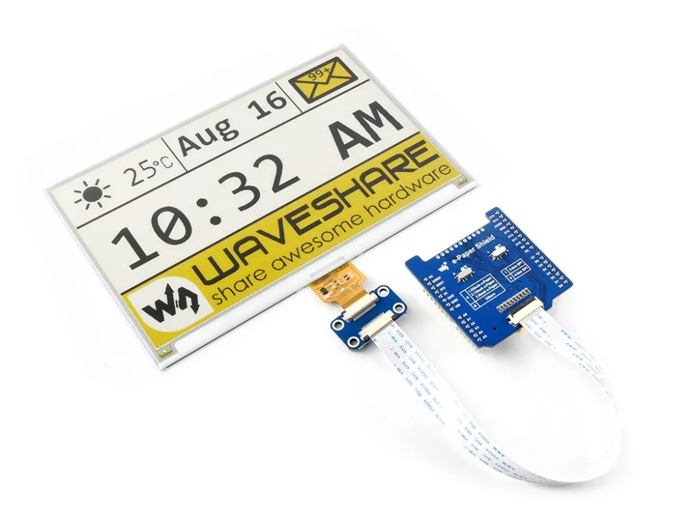 Waveshare Универсальный защитный драйвер электронной бумаги для NUCLEO/Ard поддерживает