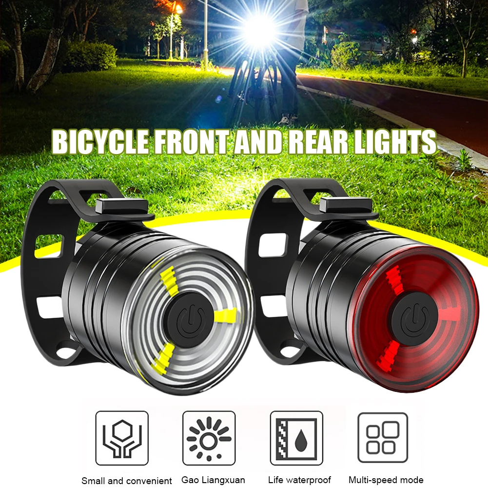 

Bicycle Cycling Taillights LED Safety Warning Light with 3 Modes Waterproof Bike Front and Taillights Bicycle Accessories