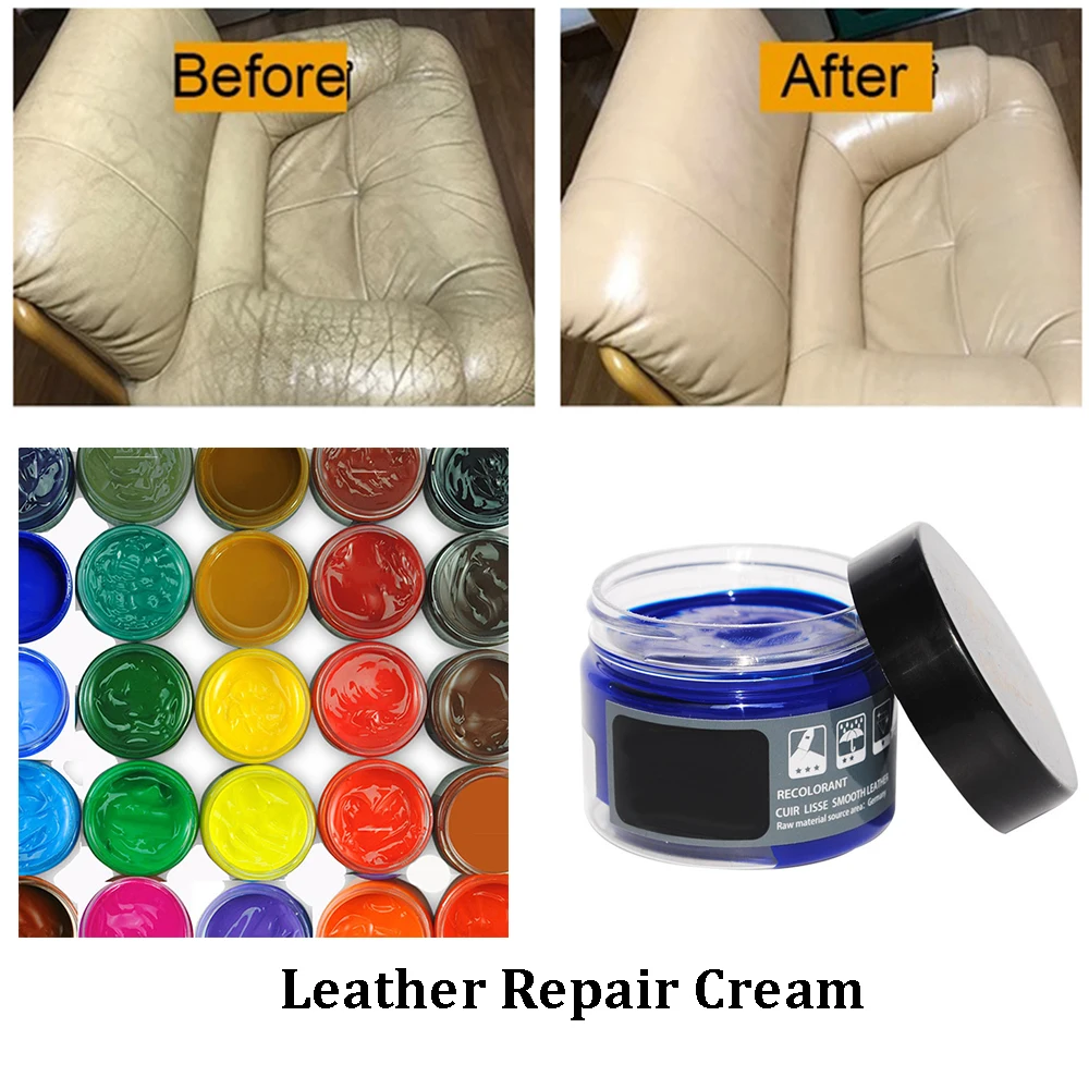 Household Leather Repair Cream Restore Car Seat Couch Shoes Sofa Scratch Crack Scuffs Cream Leather Repair Cleaner Filler Kit