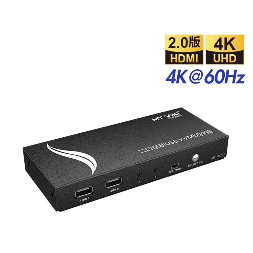 USB HDMI KVM переключатель 4K @ 60Hz HDR 2 0 коммутатор 2X1/4X1 с и кабели поддержка клавиатуры