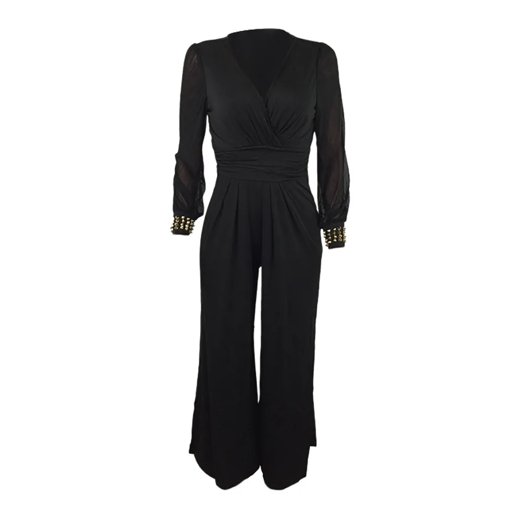 Женский сексуальный комбинезон с заклепками весна-лето 2020 новые кружевные