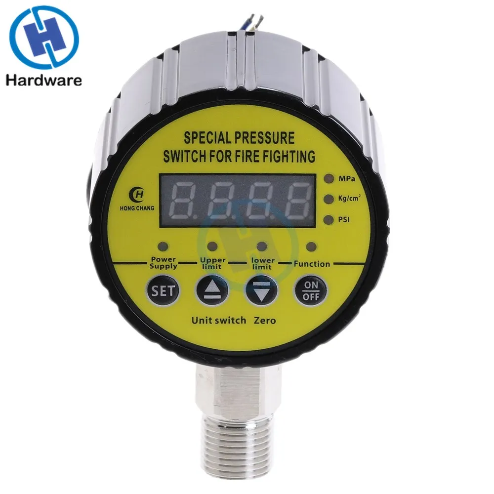 Цифровой манометр резьба 1/4 дюйма Mpa PSI DC24V AC220V|Манометры| |