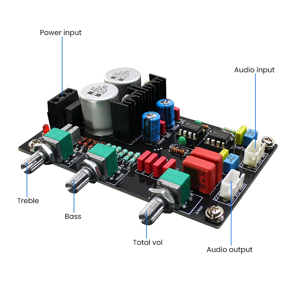 Плата предварительного усилителя AIYIMA Hi-Fi NE5532 Op плата тона обновленная с высокими