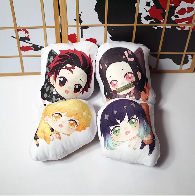 

Плюшевые куклы Kamado Nezuko Tanjirou Zenitsu Inosuke, игрушки для косплея, подвески в виде мини-сумки, 23 см, подарок