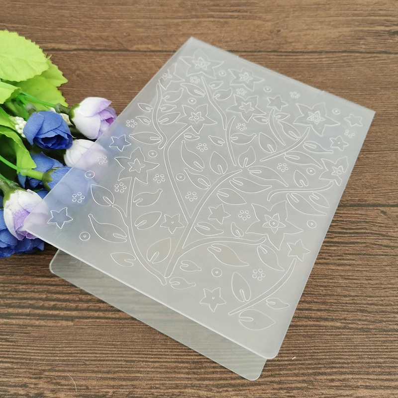 AOKEDIY лист фон цветок печать DIY пластик папки для тиснения скрапбукинга бумага