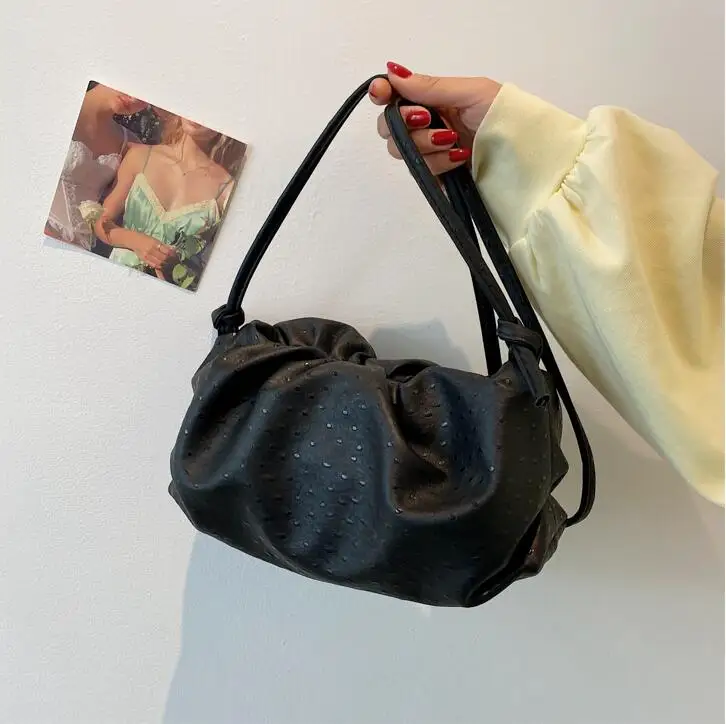 

Fashion Crossbody Bag Summer Ostrich Pattern Bag High-quality PU Leather Women's Designer Handbag Luxury Shoulder Messenger Bag