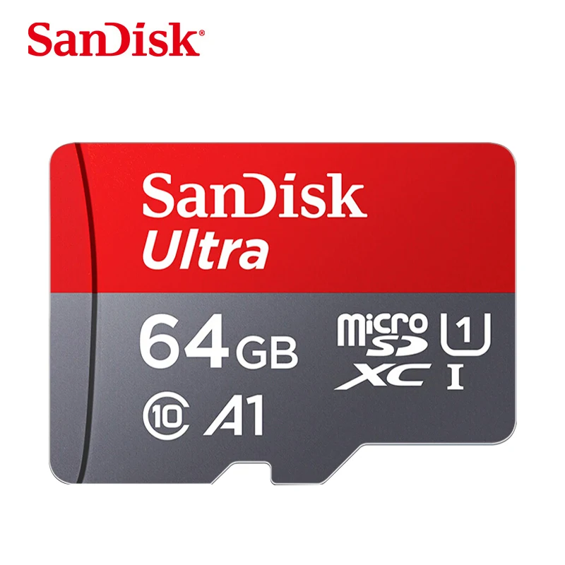 64GB SanDisk карта Micro SD 256 ГБ 200 ГБ 128 Гб 64 Гб SDXC карта памяти 32 Гб 16 Гб SDHC флэш-карта A1 cartao de memoria флеш-накопитель - Capacity: 64GB