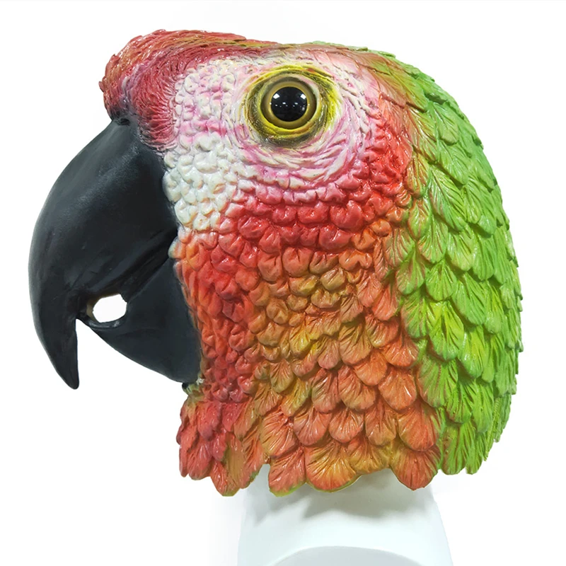 

Parrot Mask Halloween Animal Latex Masks Cute Animal Cosplay Fancy Dress Party Props Lifelike Headgear