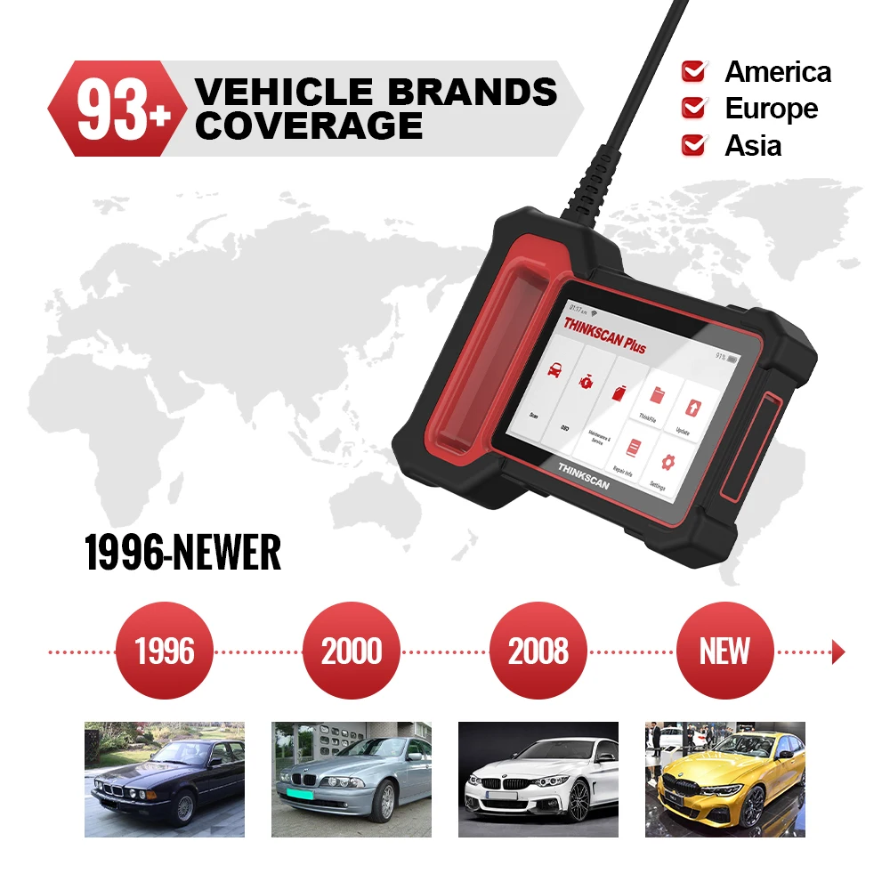 Сканер THINKCAR Thinkscan Plus S04 OBD2 профессиональные инструменты для сканирования полный