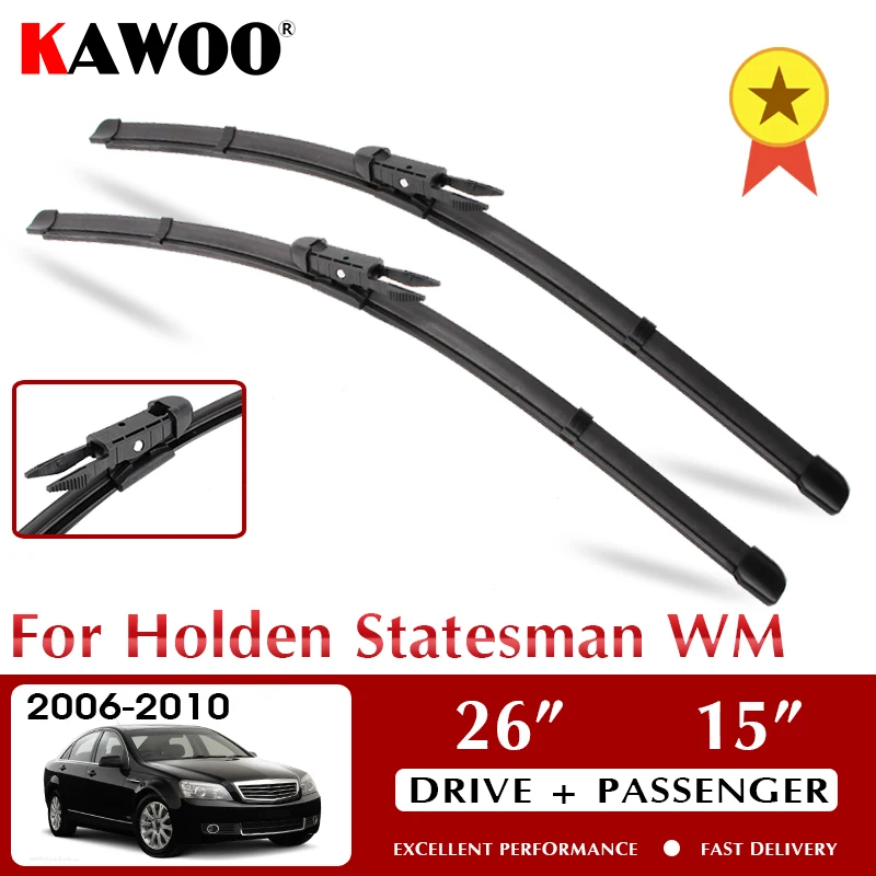 

KAWOO Wiper Car Wiper Blade For Holden Statesman WM 2006-2010 Windshield Windscreen Front Window Accessories 26"+15" LHD RHD