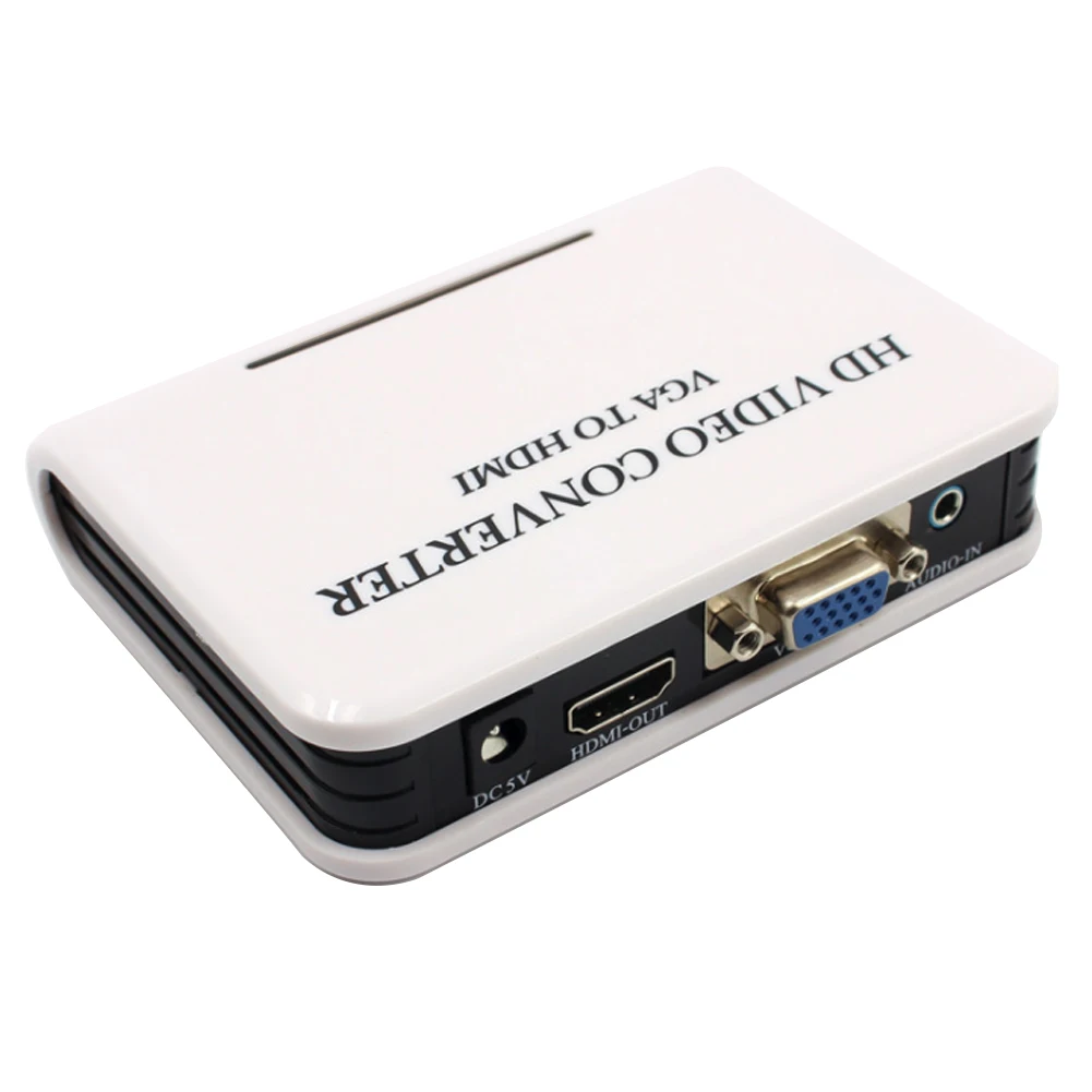 Портативный штекер VGA на HDMI выход 1080P HD аудио ТВ AV TV PC видео кабель преобразователь