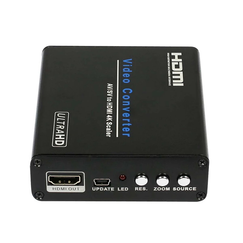 

RISE-Rca Av to Hdmi 4K Converter Scaler Av/Sv Input to Hdmi Output Analog to Digital Adapter Eu Plug