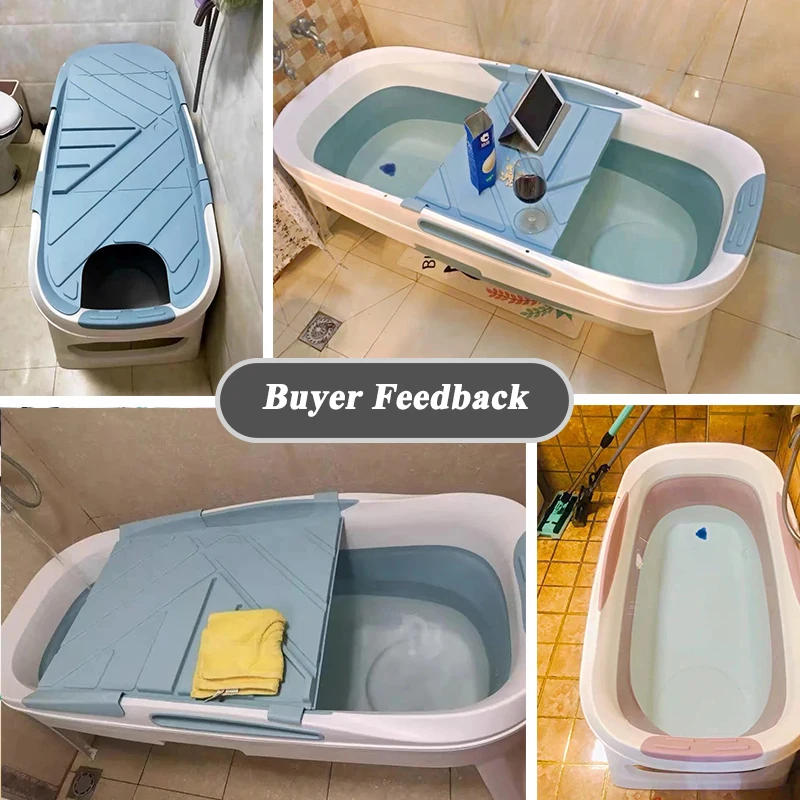 

Babyinner 1.4m Baby and Adult Foldable Bath Tub Multifunctional Extra Large Bath Bucket In Bathroom Insulation Bathtub