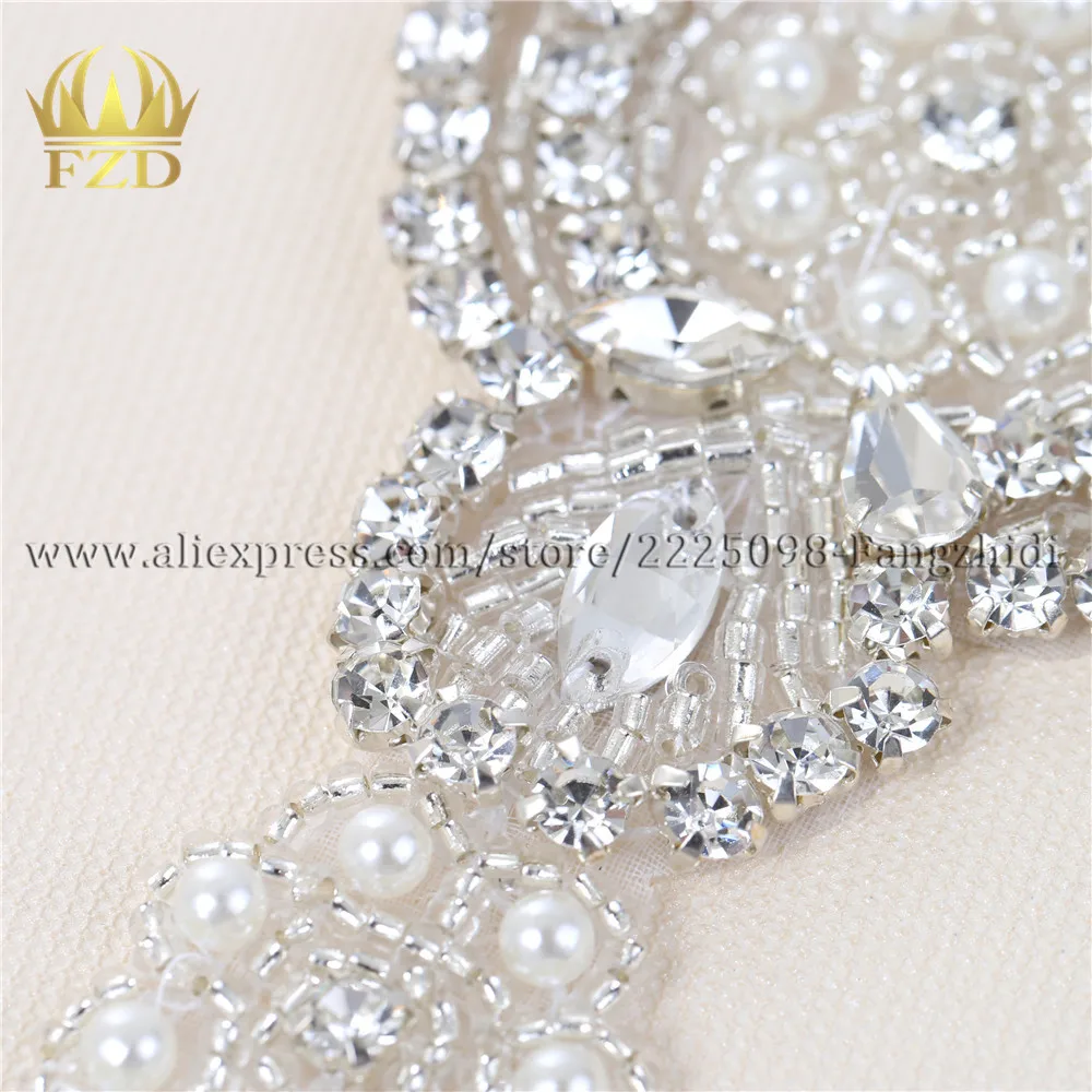 (1 шт.) ручная работа украшенная бусинами с горячей фиксацией серебристыми