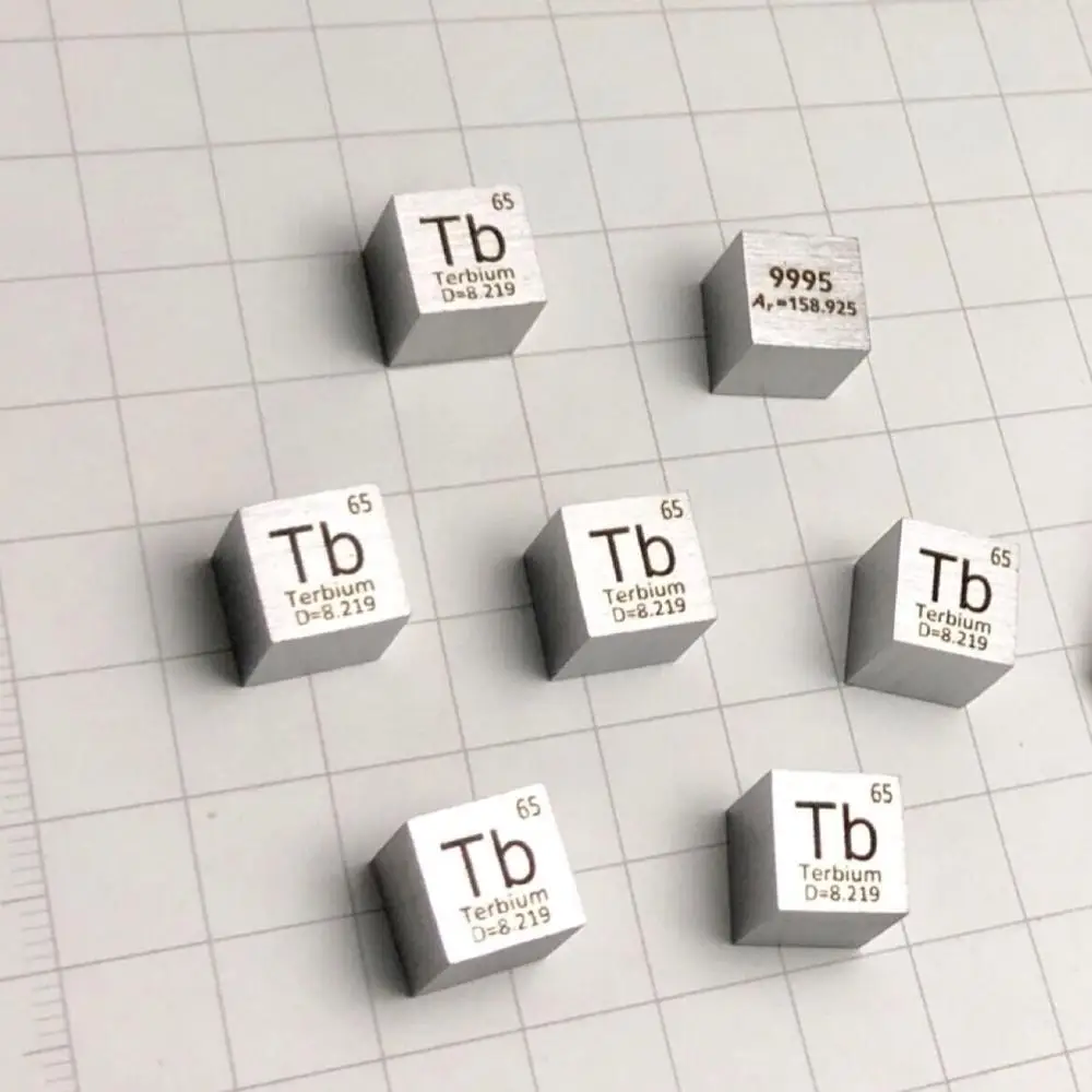 1pcs Terbium cube Редкий металлический куб 10 мм иттрий Samarium gadolium Terbium Dysprosium Holmium Erbium Ytterbium Thulium Lutetium Scandium - Цвет: 1pcs Terbium cube