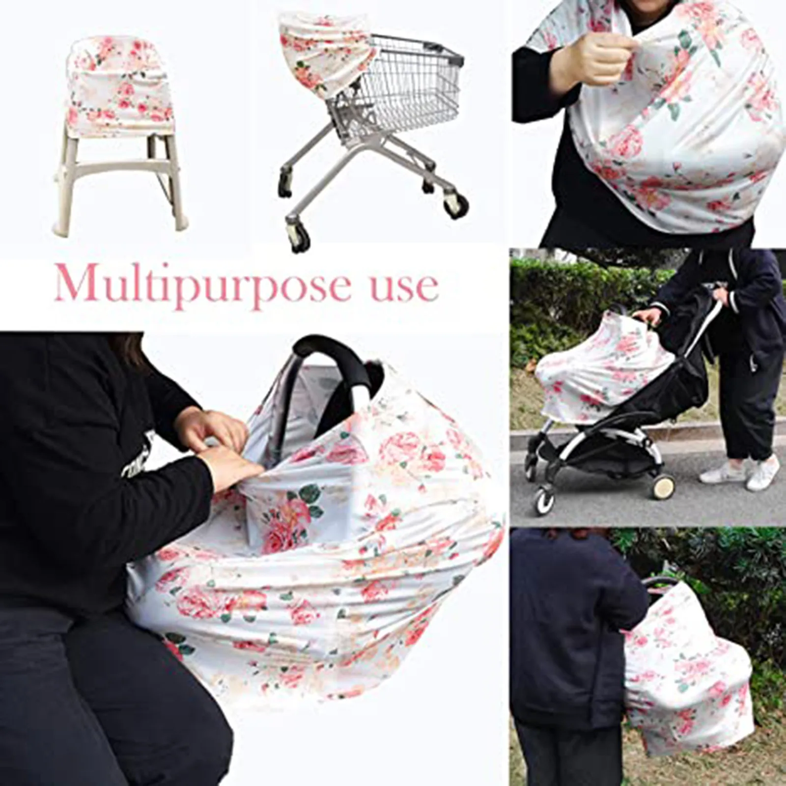

Baby Nursing Breastfeeding Cover Stretchy Cotton Privacy Nursing Breastfeeding Cover Multi Use Carseat Canopy Infinity Scarf