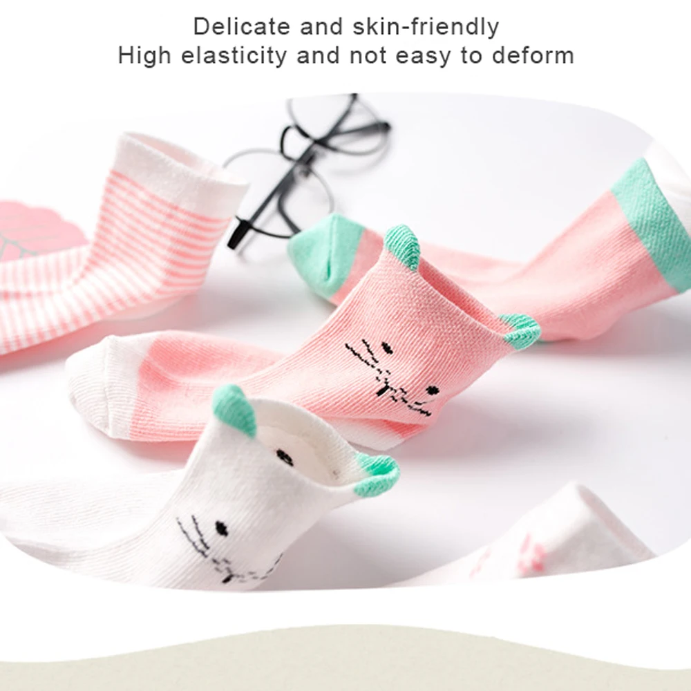 5Pairs/Lot 0-3Years Infant Baby Socks 100% Cotton Baby Socks Cute Newborn Boy Toddler Socks Baby Girl Cartoon Socks Unisex Socks