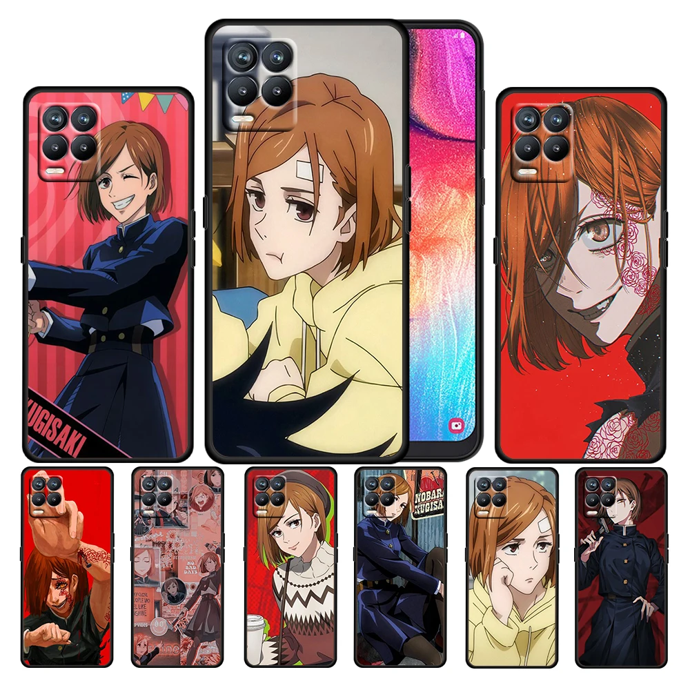 

Nobara Kugisaki Jujutsu Sorcerer For OPPO Realme Narzo 30 20 8 8i 7 6 5 3 2 Pro Global 5G Soft Silicone Black Phone Case Cover
