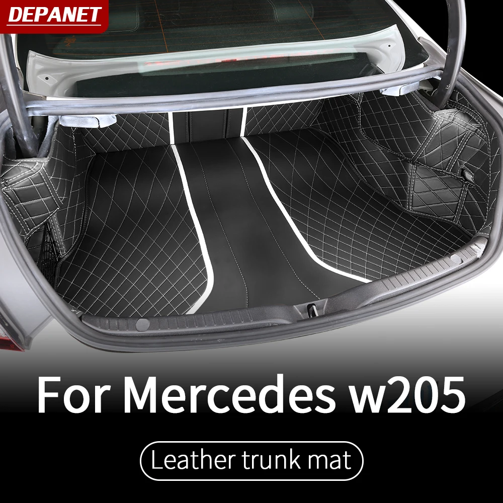 Кожаный багажник для Mercedes w205 amg coupe две двери/внутренняя отделка c63 mercedes c class accessories