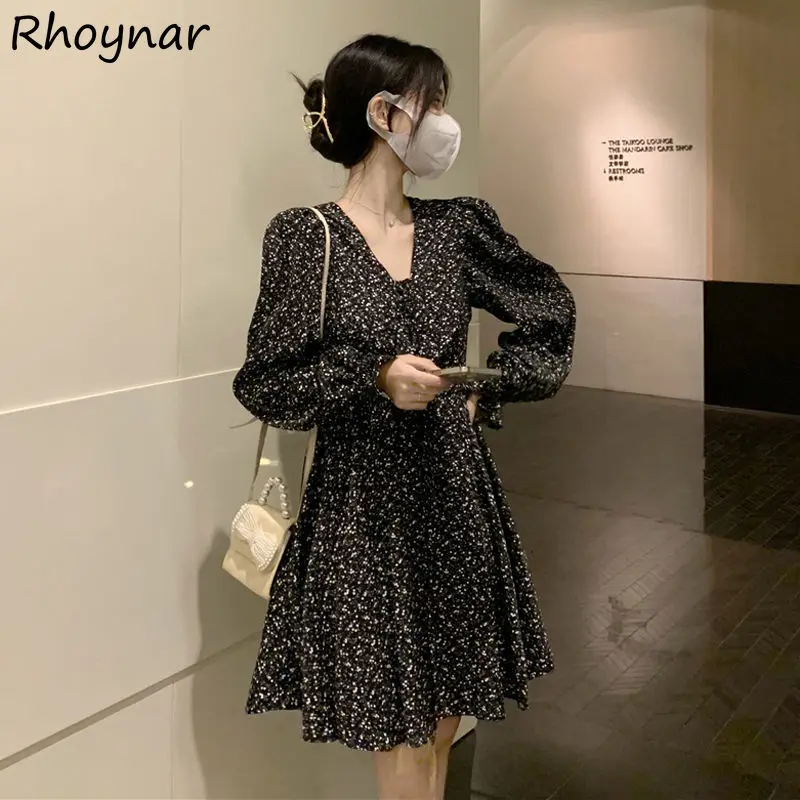 

Long Sleeve Dress Women Elegant Fashion V-neck Bandage Sweet Mini Vestidos Tender Leisure New Arrive Autumn A-line Ladies Chic