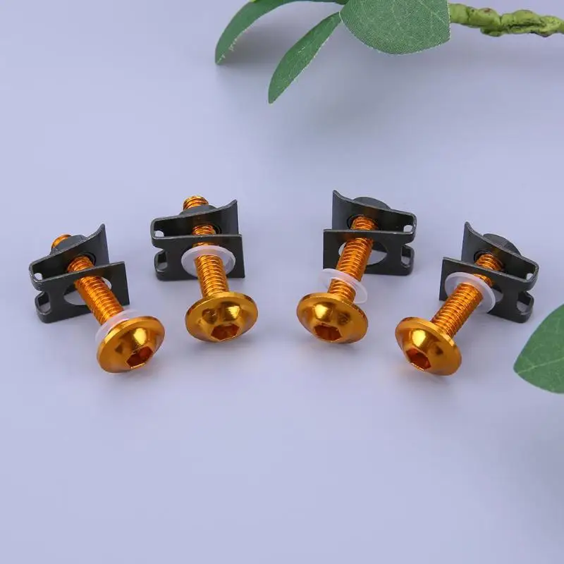 10 шт. гайки и болты для мотоциклов 6 мм болт обтекатель шпатель пружинные 4 цвета