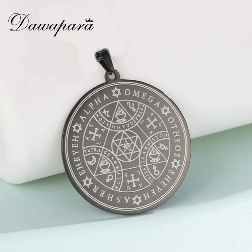 Dawapara Tetragrammaton Amulet Подвеска для ожерелья Enochian Angel волшебный амулет AGLA колье с