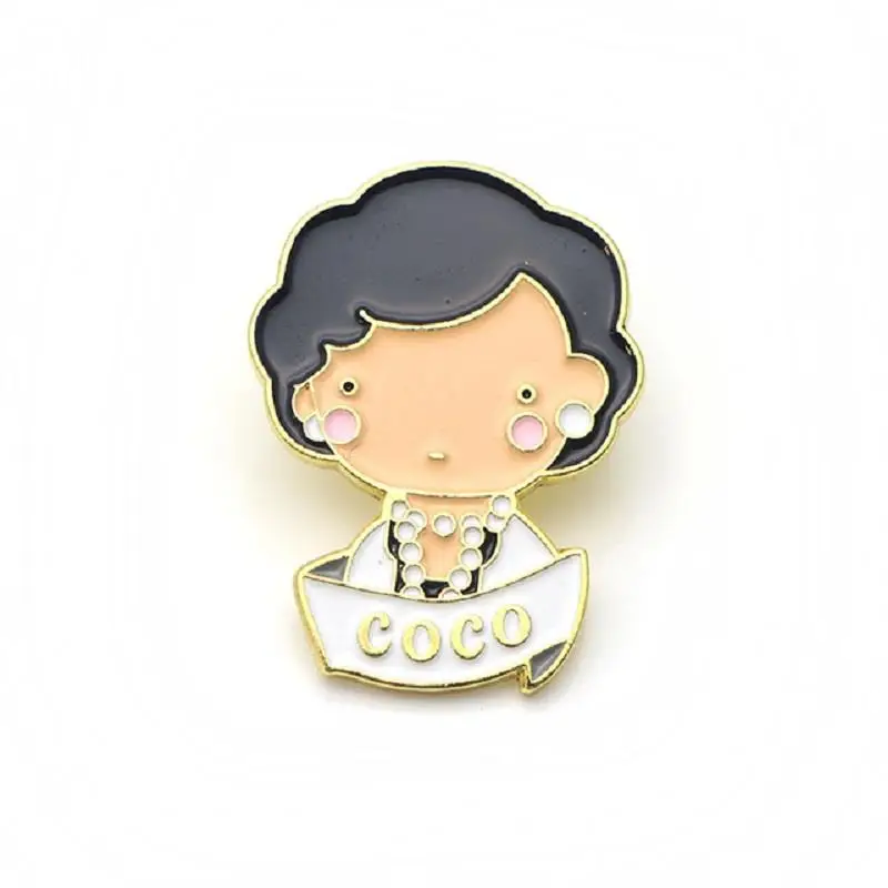 2021 Одри Хепберн знаменитости эмаль на булавке коко Эми портрет брошь значки