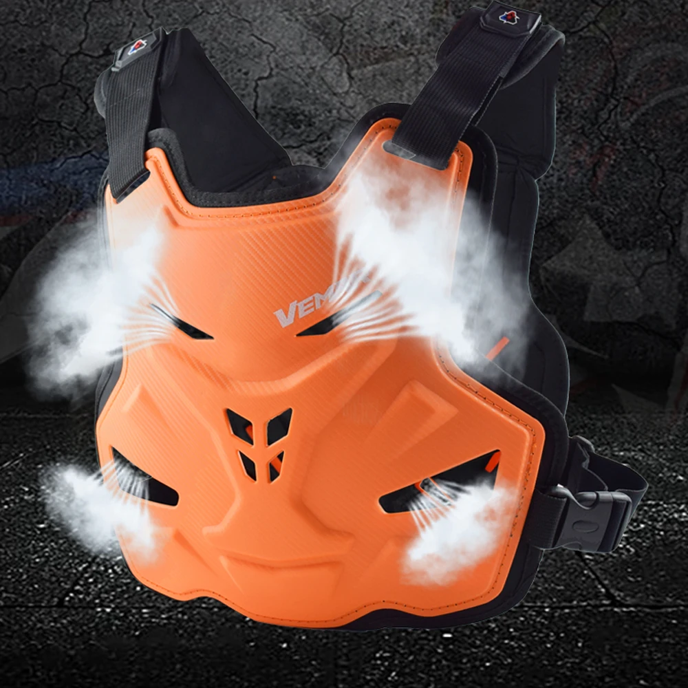 

VEMAR Motorcycle Jacket Body Armor Motorcycles Riding Chest Protector Motocross Off-Road Racing Vest+Motorcycle Knee Protector