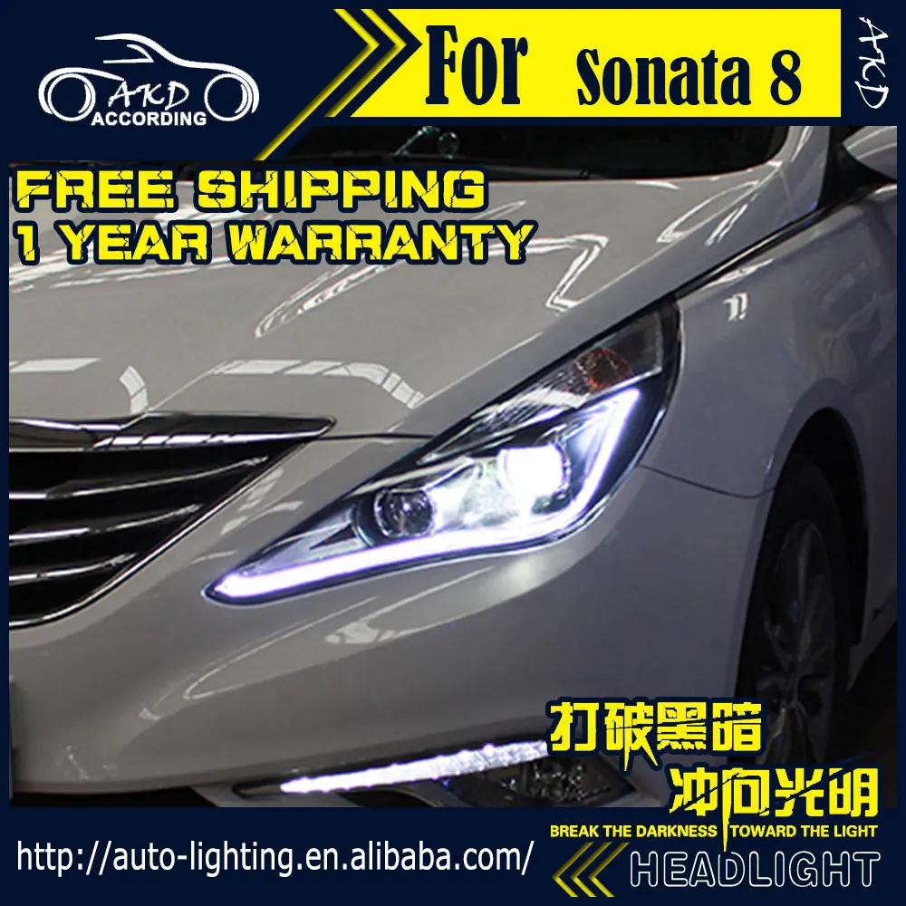 АКД автомобильный Стайлинг Головной фонарь для Hyundai Sonata фары 2011-2015 Соната