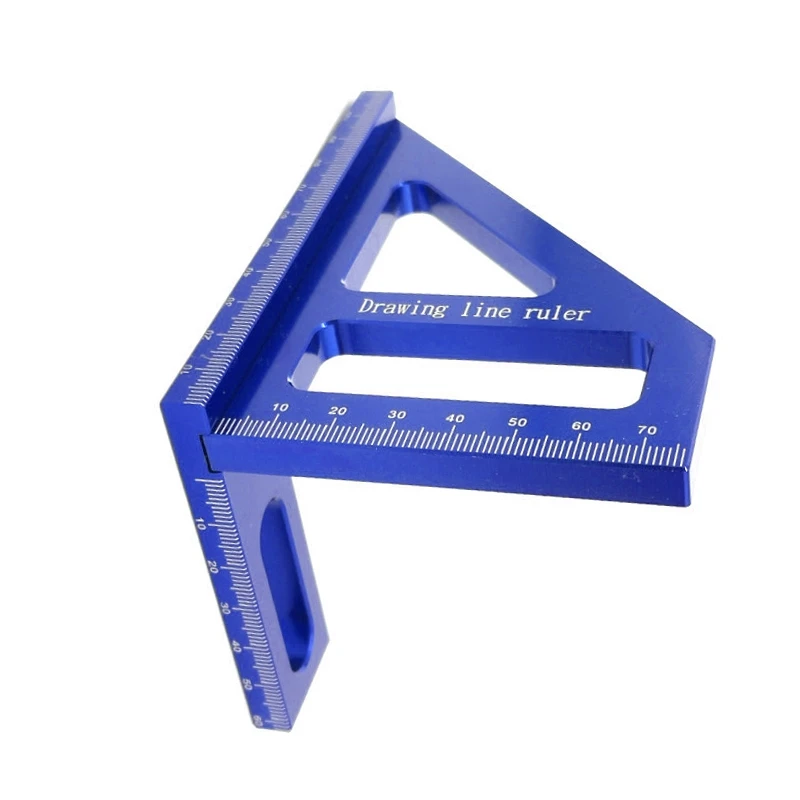 

Woodworking Square Protractor Aluminum Alloy Triple-cornered Ruler Layout Measuring Tool for Engineer Carpenter