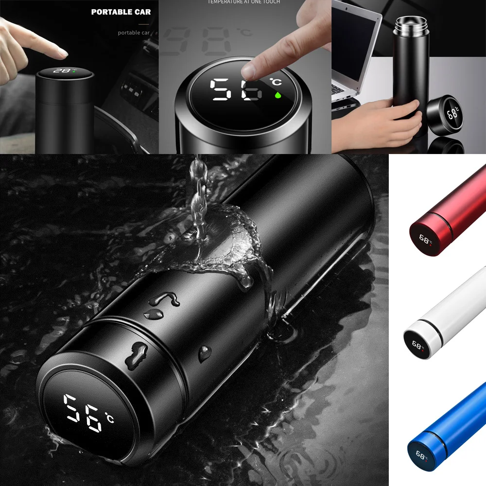 

Smart Insulation Male and Female Portable Students High-End Simple Bottle Creative Personalized Trend Bulk Tea Cup Gift in-Car