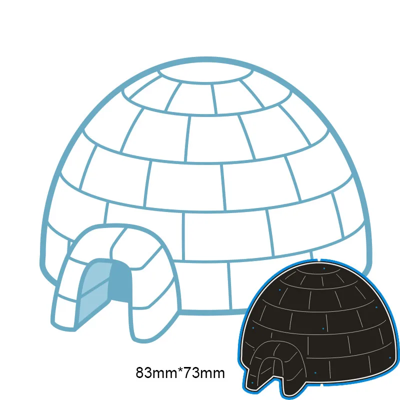 

Metal steel Cutting Dies New snow House DIY Scrapbooking Photo Album Embossing paper Cards 83*73mm