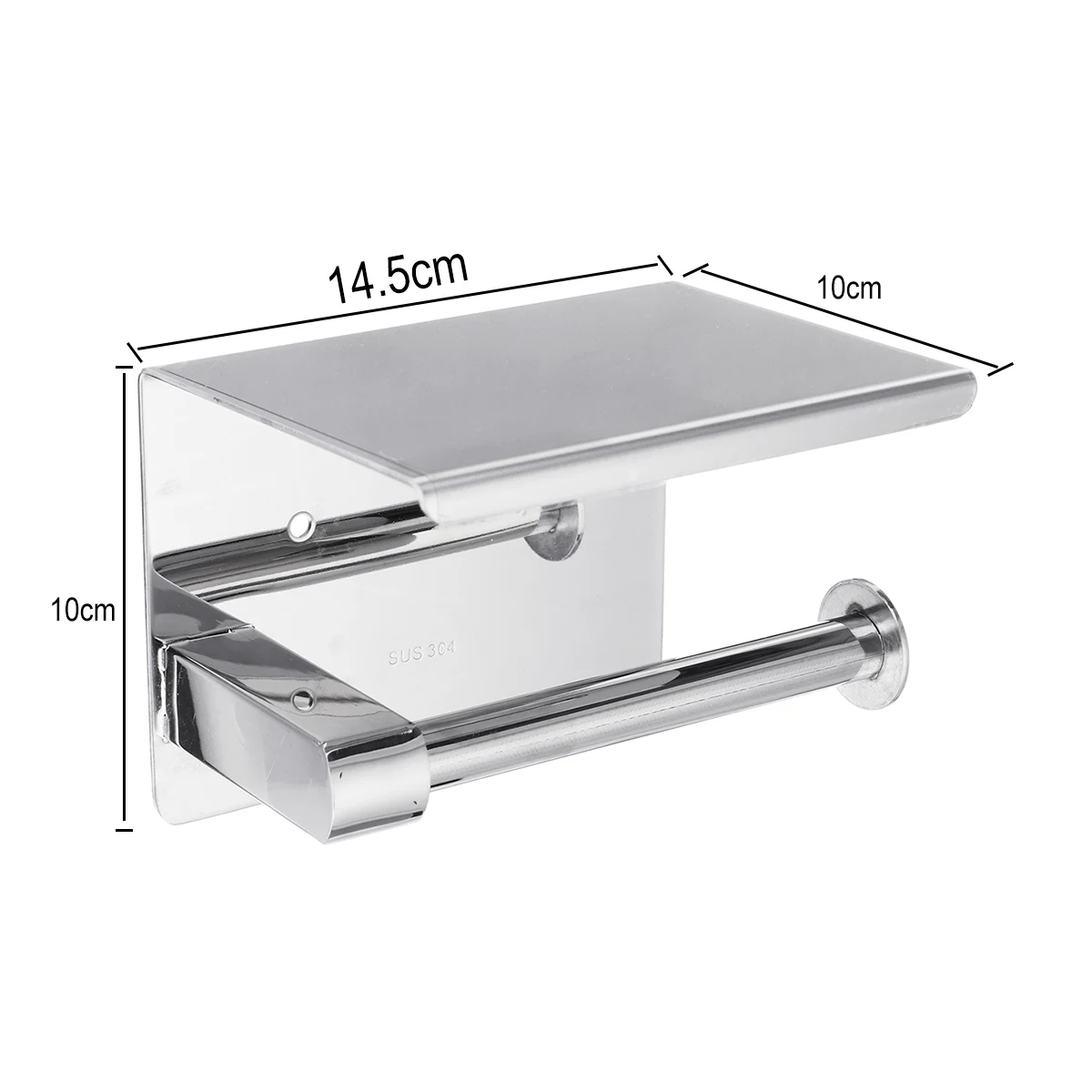 

Stainless Steel Bathroom Toilet Paper Holder Mobile Phone Holder With Shelf Bathroom Towel Rack Toilet Paper Rack Tissue Box