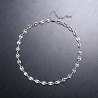fashion necklace gold silver chain simple chains for womenmen gift