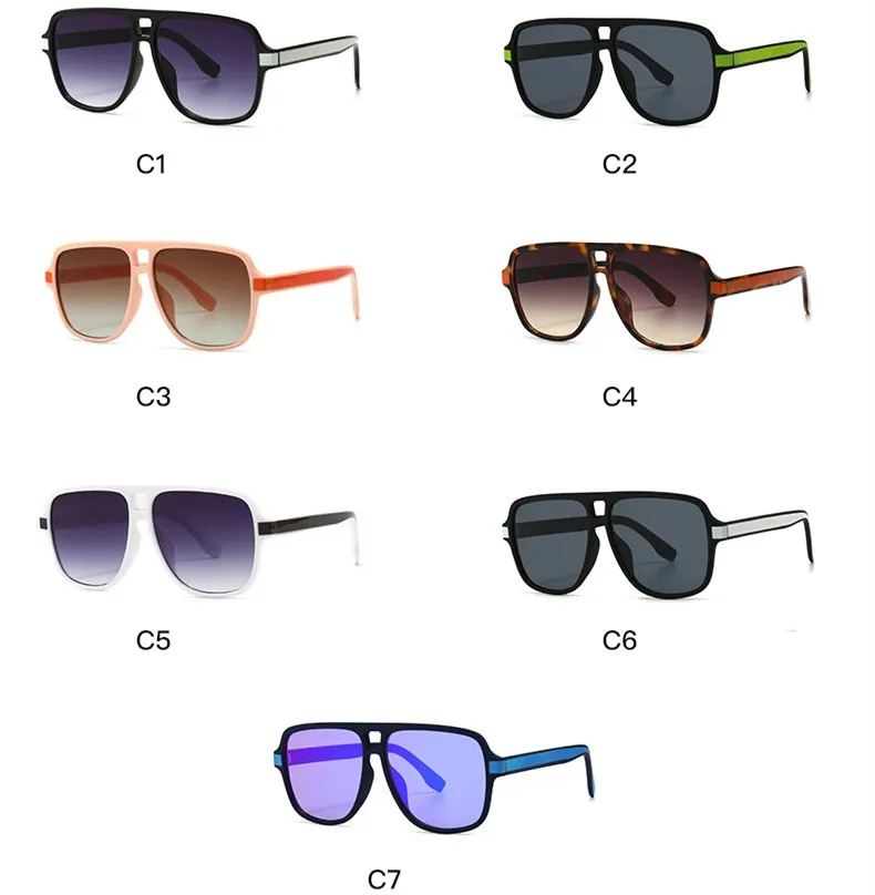 

2020 New Fashion Oversized Square Sunglasses Women Men Big Frame Glasses Gradient Luxury Brand Sun Glasses Female UV400